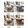 Round Dining Room Table Set,Kitchen Table and Chairs for 4,1 Table 4 Chairs Living Room Table and Chair Combination,with Backrest,Diameter 80CM,for Coffee Shop,Office Reception,Library ,Balcony ( Colo view 3