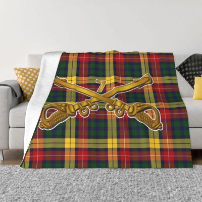 7th Cavalry Branch Wo Txt Cozy Up with Our Ultra-Soft Fleece Blanket - Perfect for Home and Travel 60"x50"
