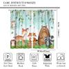 YCness Kid Forest Animal Curtains, Woodland Animal Fox Elk Bear Watercolor Print Curtains for Nursery Bedroom Living Room, Rustic Safari Wild Animal Blackout Window Drapes 2 Panel Set,72x63 Inch view 2