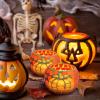4 PCS Pumpkin Candle Holders, Fall Table Centerpiece Decorations, 100% Mosaic Glass Votive Tealight Candle Holders for Thanksgiving Halloween Indoor Outdoor Decor view 3