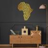 Africa Metal Wall Art, Fingerprint Metal Wall Map, African Map Wall Decor,African Wall Decor,Metal Map Wall Decor, Metal Wall Art for Living Room, Housewarming Gift, Wall Hanging (Gold, 35.4"x29.2" / 90x74 cm) view 1