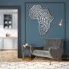 Africa Metal Wall Art, Fingerprint Metal Wall Map, African Map Wall Decor,African Wall Decor,Metal Map Wall Decor, Metal Wall Art for Living Room, Housewarming Gift, Wall Hanging (Gold, 35.4"x29.2" / 90x74 cm) view 2