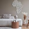 Africa Metal Wall Art, Fingerprint Metal Wall Map, African Map Wall Decor,African Wall Decor,Metal Map Wall Decor, Metal Wall Art for Living Room, Housewarming Gift, Wall Hanging (Gold, 35.4"x29.2" / 90x74 cm) view 3