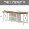 GAZHOME TV Stand for TV up to 55 Inches, TV Cabinet with Open Storage, TV Console Unit with Shelving for Living Room, Entertainment Room, White view 3