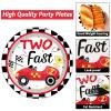 50 Guests Two Fast Birthday Plates and Napkins Party Supplies Racing Car Party Decorations Disposable Tableware Set Race Car Dinnerware Favors,200PCS view 3