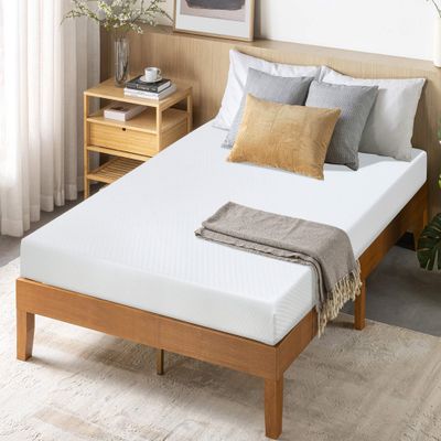 5/6/8/10/12 inch Full Size Mattress with Cover, Green Tea Cooling Gel Memory Foam Mattress for a Cool Sleep & Pressure Relief, Medium Firm Base Foam Mattresses, Bed in a Box, CertiPUR-US Certified