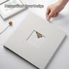 HoneyTolly Large Photo Album Self Adhesive with Picture Display Window, DIY Scrapbook Album for 4x6 8x10 Pictures, 40 Pages Linen Cover Memory Book with Scraper and Metallic Pen(White) view 2