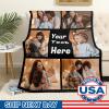 WNNNS Custom Blanket with Photos Texts Personalized Blanket Customized HD-Printing Flannel Blankets for Men Women Couple Adult Kids Girlfriend Boyfriend. view 2