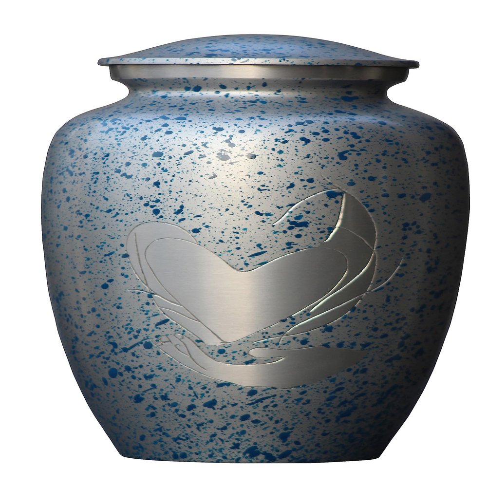 Adult Cremation Urns for Male/Female Funeral Urn for Human Ashes Decorative Urns for Ashes, Large Keepsake Box (Silver)