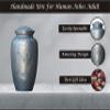 Adult Cremation Urns for Male/Female  Funeral Urn for Human Ashes  Decorative Urns for Ashes, Large Keepsake Box (Silver) view 2