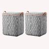 AOKLEY Storage Bag with Zipper Large Capacity Clothes Storage Bag Organizer Storage Bins with Lids with Reinforced Handle Thick Fabric for Comforters, Blankets, Bedding, 2 Pack (140L) view 1
