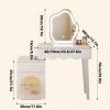 YUGXTH Vanity Desk, Dressing Table with Adjustable Led Lighting Mirror and Side Cabinet, Makeup Vanity with Stool and 1-2 Drawers(WhiteA,60cm/23.6in) view 2