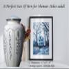 Adult Cremation Urns for Male/Female  Funeral Urn for Human Ashes  Decorative Urns for Ashes, Large Keepsake Box (White - H) view 2