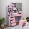 BOBONI Wooden Dressing Table Storage Cabinet Dressing Cabinet Dressing Table Bedroom Small Dressing Table Modern Simple Dressing Table Makeup Table view 4
