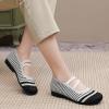 CsgrFagr Fashion Summer Women Casual Shoes Flat Bottom Low Heel Lightweight Slip On Colorful Mesh Wedge Women High (Black, 7) view 4