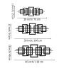 fayholy Metal Wall Art, Squares, Decor, Line Art Hangings, Minimalist Abstract Indoor Outdoor Sign, (silver, 29''W x 10''H / 75x25cm) view 3
