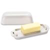 AONCO Butter Dish, Beige Wheat Straw Butter Container Holds with Lid for Countertop, Unbreakable Reusable Butter Keeper for Home Kitchen Decor, Perfect for East/West Coast Butter, Eco Friendly view 1