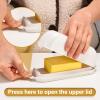 AONCO Butter Dish, Beige Wheat Straw Butter Container Holds with Lid for Countertop, Unbreakable Reusable Butter Keeper for Home Kitchen Decor, Perfect for East/West Coast Butter, Eco Friendly view 3