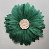 Teinopalpus Flower Wall Decor Multiple Layer Handcrafted Feather JUJU HAT Decoration Cowrie Shells for Balcony Patio Porch Bedroom Living Room Garden,Grey 18" in (Green 22" in, 55cm / 22" in) view 1