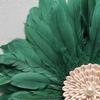 Teinopalpus Flower Wall Decor Multiple Layer Handcrafted Feather JUJU HAT Decoration Cowrie Shells for Balcony Patio Porch Bedroom Living Room Garden,Grey 18" in (Green 22" in, 55cm / 22" in) view 3