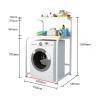 SieHam Bathroom Storage Shelves,Washer Storage Frames Floor Standing for Over Toilet,2-Tier Washinghine Rack,Anti-Collision Washinghine Rack,Balcony Front-Load Washinghine Rack,Bathroom/White/B view 2