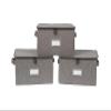 Covermates Keepsakes - Zip-Top Storage Box - Heavy Duty Polyester- Reinforced Handles - Stackable Design - Indoor Storage, Grey Heather view 1
