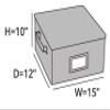 Covermates Keepsakes - Zip-Top Storage Box - Heavy Duty Polyester- Reinforced Handles - Stackable Design - Indoor Storage, Grey Heather view 3
