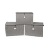 Covermates Keepsakes - Zip-Top Storage Box - Heavy Duty Polyester- Reinforced Handles - Stackable Design - Indoor Storage, Grey Heather view 1