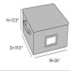 Covermates Keepsakes - Zip-Top Storage Box - Heavy Duty Polyester- Reinforced Handles - Stackable Design - Indoor Storage, Grey Heather view 2