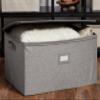 Covermates Keepsakes - Zip-Top Storage Box - Heavy Duty Polyester- Reinforced Handles - Stackable Design - Indoor Storage, Grey Heather view 4