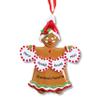 3D Gingerbread Family of 4 Christmas Ornament 2025 Personalized Family Christmas Ornaments 2025 | Personalized Tree Ornaments Customizable Gifts Grandma Gingerbread of Four Grandkids Heart Ornament view 1