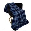 Plutus Brands Blue Fluffy Fields Faux Fur Luxury Throw Blanket view 1
