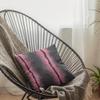 Plutus Fuchsia Black Fluffy Fields Faux Fur Luxury Double Sided Decorative Throw Pillow - 16" L x 16" W x 3" H view 3