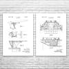 Swimming Pool Patent Prints Set of 2 (16x20), Swimming Gifts, Sports Art, Athlete Gifts, Classroom Decor, Swim Teacher Gifts Black & White view 1