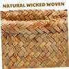 FONDOTIN Outdoor Waste Basket Small Wicker Trash Can Basket Sea Grass Woven Stylish view 3
