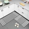 Anti-Fatigue Standing Cushioned Kitchen Bath Mats [Set of 2] - 18''x48'' | 18''x30'' | Comfort and Support for Long Hours | Non-Slip, Water-Resistant Foam (Diamond Gray) view 1