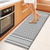Anti-Fatigue Standing Cushioned Kitchen Bath Mats [Set of 2] - 18''x48'' | 18''x30'' | Comfort and Support for Long Hours | Non-Slip, Water-Resistant Foam (Diamond Gray) view 2