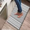 Anti-Fatigue Standing Cushioned Kitchen Bath Mats [Set of 2] - 18''x48'' | 18''x30'' | Comfort and Support for Long Hours | Non-Slip, Water-Resistant Foam (Diamond Gray) view 3