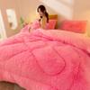 AETVRNI Luxury Plush Shaggy Thick Faux Fur Comforter Warm, Big Heavy Winter Extra Fluffy Comforter Set, Ultra Soft Thick Blanket Casual All Season Bedding 1 Piece,Pink,Twin view 2