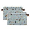 Sletend 1 PCS Storage Basket Collapsible Organizer with Handle Cute Animal Dog Foldable Storage Bin Cube for Bedroom Nursery Playroom 14.2 x 10.2 x 8.3 Large Capacity Shelf Baskets view 2