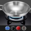 AZHANGYB Carbon Steel Wok Pan 32cm, Nonstick Woks & Stir-Fry Pans with Glass Lid, No Chemical Coated Flat Bottom Chinese Woks Pan for Induction, Electric, Gas, Halogen All Stoves view 3