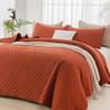 Andency California King Size Quilt Bedding Set (112x104 Inch), 3 Pieces Burnt Orange Soft Lightweight Bedspread Coverlet, Terracotta Boho Summer Quilt Cal King for All Season view 1