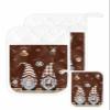 2 Pack Pot Holders, Coffee Gnomes Pot Holders for Kitchen with Pockets & Loops Heat Resistant Pot Holder Pad for Cooking Baking Microwave BBQ Farmhouse Brown Coffee Beans view 1