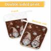 2 Pack Pot Holders, Coffee Gnomes Pot Holders for Kitchen with Pockets & Loops Heat Resistant Pot Holder Pad for Cooking Baking Microwave BBQ Farmhouse Brown Coffee Beans view 2