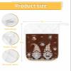 2 Pack Pot Holders, Coffee Gnomes Pot Holders for Kitchen with Pockets & Loops Heat Resistant Pot Holder Pad for Cooking Baking Microwave BBQ Farmhouse Brown Coffee Beans view 3
