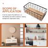 Alipis Wall Mounted Storage Basket with Wood Board Capacity Hanging Organizer for Bathroom and Kitchen Stylish Wire Shelf for Toiletries and Design view 4