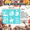 BEUNITONE 2 PCS Halloween Silk Screen Stencil 11x8.5 Reusable Self-Adhesive Silk Screen Printing Stencils Trick or Treat Black Cat Mesh Transfer Stencils for Wood Fabric Wall Painting Decor view 2