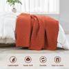 Andency Queen Size Quilt Bedding Set (90x96 Inch), 3 Pieces Burnt Orange Soft Lightweight Bedspread, Terracotta Boho Summer Coverlet Queen Size for All Season(1 Quilt, 2 Pillow Shams) view 4