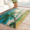 2x3 Rug, Palm Tree Rugs for Entryway Living Room Bedroom, Tropical Small Area Rug & Bedroom Decor, Washable Non Slip Soft Low Pile Indoor Door Mat, Home Decorative Patterned Carpet view 1