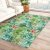 5x8 Rug, Tropical Leaf Rugs for Living Room Bedroom, Tropical Floral Area Rug & Bedroom Decor, Washable Non Slip Soft Low Pile Indoor Carpet, Home Decorative Patterned Floor Rug view 1